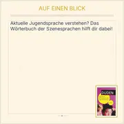 Vorschaubild 2 von Duden Szenesprachen Wörterbuch Jugendsprache Deutsch Taschenbuch Aktuell