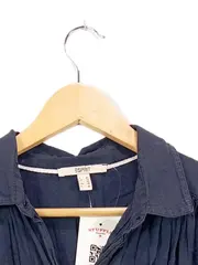 Vorschaubild 2 von Damen Hemdbluse Gr. 40 Blau Baumwolle Casual Langarm