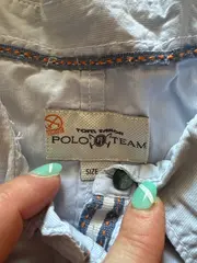 Vorschaubild 4 von Damen Hemdbluse Gr. 42/XL Blau Baumwolle Casual Langarm