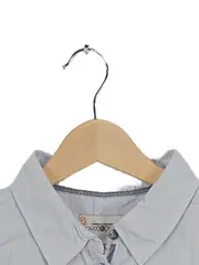 Vorschaubild 3 von Damen Hemdbluse Gr. 42/XL Blau Baumwolle Casual Langarm