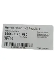 Vorschaubild 2 von Business Hemd Herren Gr. 39/40 Weiß Regular Fit Büro Langarm