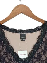 Vorschaubild 2 von Damen Spitzen-Top L Mehrfarbig Baumwolle Feminin