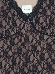 Vorschaubild 3 von Damen Spitzen-Top L Mehrfarbig Baumwolle Feminin