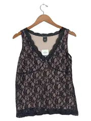 Vorschaubild 1 von Damen Spitzen-Top L Mehrfarbig Baumwolle Feminin