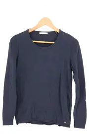 Vorschaubild 1 von Damen Pullover Gr. 34/XS Blau Basic Langarm