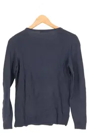 Vorschaubild 2 von Damen Pullover Gr. 34/XS Blau Basic Langarm