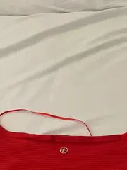 Vorschaubild 2 von Damen Bluse Gr. 36 Rot Casual Viskose Rippstrick 3/4-Arm