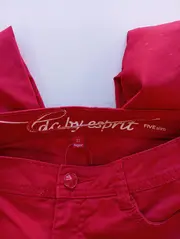 Vorschaubild 3 von Damen Stoffhose Rot Gr. 38 L32 Casual Uni Baumwolle