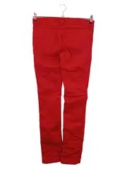 Vorschaubild 2 von Damen Stoffhose Rot Gr. 38 L32 Casual Uni Baumwolle