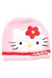 Vorschaubild 1 von Hello Kitty Mütze Kinder Mädchen Gr. 104/116 Rosa Beanie Wolle