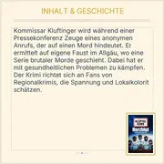 Vorschaubild 3 von Klüpfel Kobr Herzblut Kriminalroman Allgäu Regionalkrimi Hardcover Deutsch