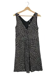 Vorschaubild 1 von Damen Freizeitkleid Gr. 40 Grau Casual Muster