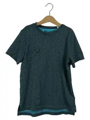 Vorschaubild 1 von Kinder T-Shirt Gr. 140 Sportlich Petrol Meliert Kurzarm