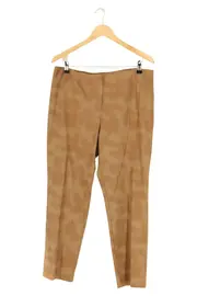 Vorschaubild 1 von Damen Lederhose Kunstleder Gr. 42 XL Braun Elegant Hose