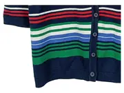 Vorschaubild 4 von Damen Strickjacke Gr. 40/L Gestreift Mehrfarbig Baumwolle Casual