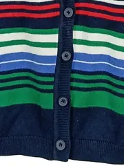 Vorschaubild 5 von Damen Strickjacke Gr. 40/L Gestreift Mehrfarbig Baumwolle Casual