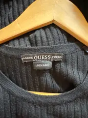 Vorschaubild 3 von Damen Strickkleid Ärmellos Schwarz Gr. 40/L Casual Rippstrick