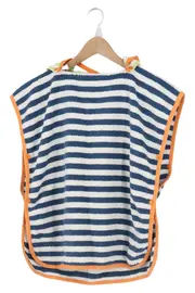 Vorschaubild 1 von Slappa Kinderhandtuch Blau Gestreift mit Kapuze Badeponcho