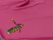 Vorschaubild 3 von Damen Poloshirt Gr. 40 Pink Casual Pailletten-Applikation