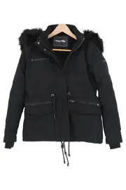 Vorschaubild 1 von True Prodigy Damen Parka Winterjacke Schwarz XS Kapuze Fellbesatz