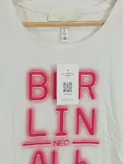 Vorschaubild 2 von Damen T-Shirt Berlin Schriftzug Kurzarm Weiß Gr. S