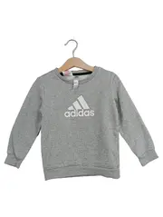 Vorschaubild 1 von Kinder Sweatshirt Gr. 98 Grau Sportlich Baumwolle Logo-Print