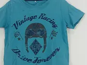Vorschaubild 4 von Kinder T-Shirt Vintage Racing Gr. 116 Türkis Baumwolle