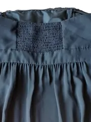 Vorschaubild 3 von Abendkleid Blumenmuster elegant schwarz Gr. 40/L ärmellos Raffungen