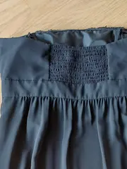 Vorschaubild 4 von Abendkleid Blumenmuster elegant schwarz Gr. 40/L ärmellos Raffungen