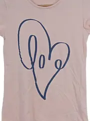 Vorschaubild 3 von Mädchen T-Shirt Rosa Gestreift Herz-Print Gr. 152 (12-13 Jahre)