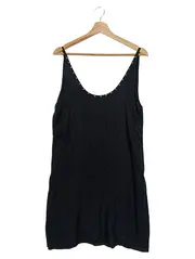 Vorschaubild 1 von Damen Top Schwarz Gr. 40/L Elegant Minimalistisch Nieten Ärmellos