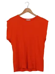 Vorschaubild 1 von Damen T-Shirt Gr. M Orange Basic Kurzarm Baumwolle Stretch