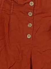 Vorschaubild 5 von Damen Shorts Stoffhose Knopfleiste Bindegürtel Orange Gr. L