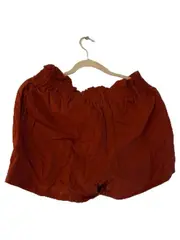 Vorschaubild 2 von Damen Shorts Stoffhose Knopfleiste Bindegürtel Orange Gr. L