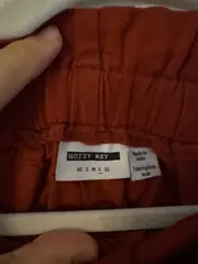 Vorschaubild 7 von Damen Shorts Stoffhose Knopfleiste Bindegürtel Orange Gr. L