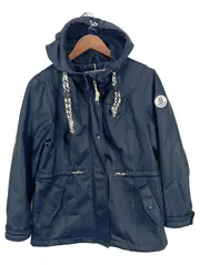 Vorschaubild 1 von Damen Regenjacke Gr. 38 Blau Praktisch mit Kapuze
