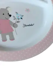 Vorschaubild 2 von Kindergeschirr Set 5 Teile Bär Gepunktet Rosa Kunststoff