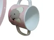 Vorschaubild 4 von Kindergeschirr Set 5 Teile Bär Gepunktet Rosa Kunststoff