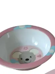 Vorschaubild 3 von Kindergeschirr Set 5 Teile Bär Gepunktet Rosa Kunststoff
