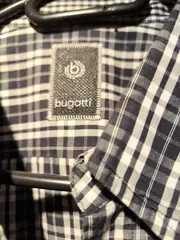 Vorschaubild 3 von Herren Business Hemd Gr. 44 Blau Weiß Kariert Baumwolle Langarm