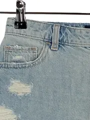 Vorschaubild 2 von Damen Minirock Jeansrock Gr. 36/S Blau Destroyed Casual