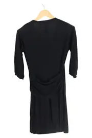 Vorschaubild 2 von Damen Businesskleid Wickelkleid Gr. 36/S Schwarz Elegant
