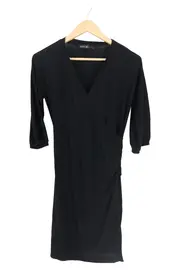 Vorschaubild 1 von Damen Businesskleid Wickelkleid Gr. 36/S Schwarz Elegant