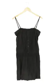 Vorschaubild 1 von Damen Freizeitkleid Gr. 38/M Schwarz Baumwolle Trägerkleid Casual