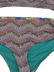 Vorschaubild 2 von Bikini Damen Gr. 40 Mehrfarbig Bohemian Ethno Schleife Quaste Träger