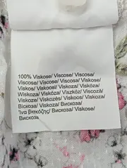 Vorschaubild 5 von Damen Bluse 40/L Weiß Blumenmuster Ärmellos Viskose Elegant