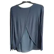 Vorschaubild 2 von Langarmshirt Damen Gr. 42/XL Schwarz Casual Applikationen