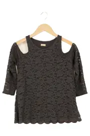 Vorschaubild 1 von Damen Spitzenkleid Schwarz Gr. 38/M Cut-Outs Elegant Modisch