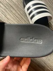 Vorschaubild 4 von Badeschuhe Herren Adilette Gr. 47 Schwarz Weiß Sportlich