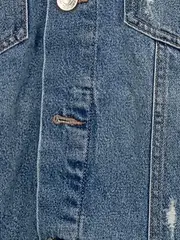 Vorschaubild 3 von Herren Jeansjacke Kapuze Blau Gr. 50/L Baumwolle Casual